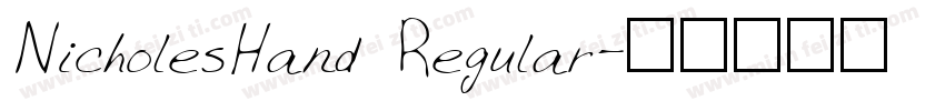 NicholesHand Regular字体转换